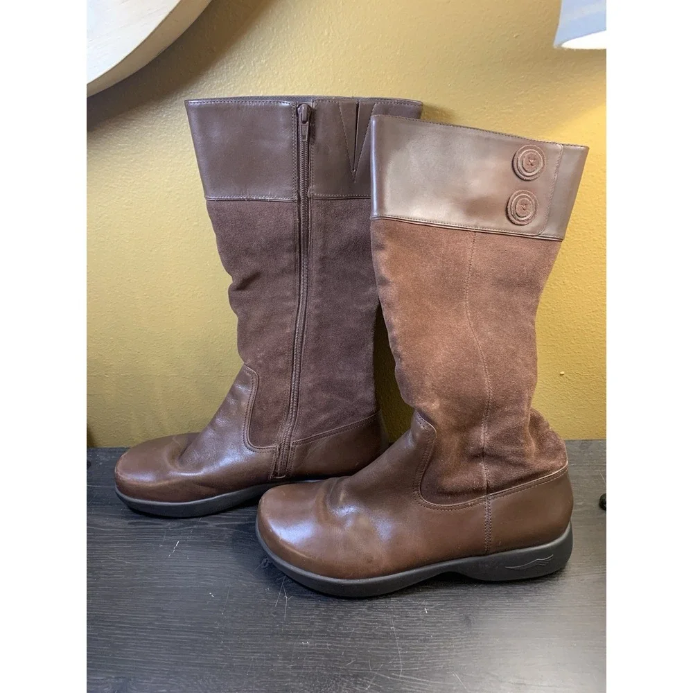 Dansko Delilah Equestrian Riding Tall Brown Boot 8.5 EU 39 Women Leather Suede
